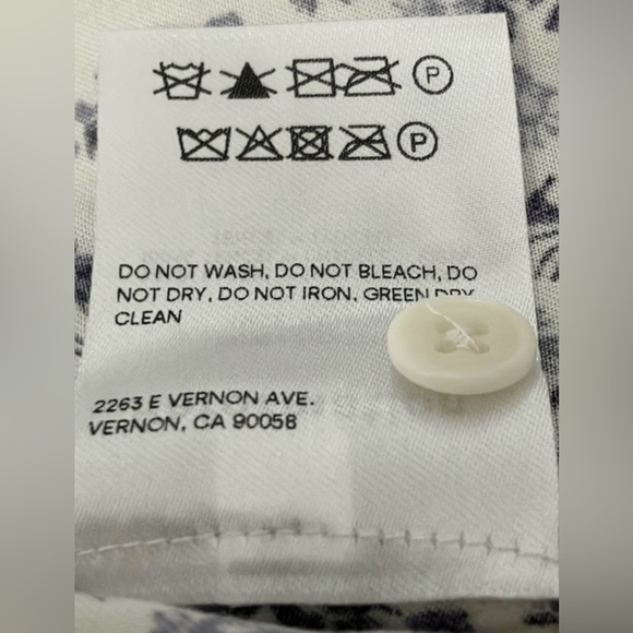 Reformation Johanna button front floral mini dress in purple on white Size 8 NWT - Picture 11 of 12